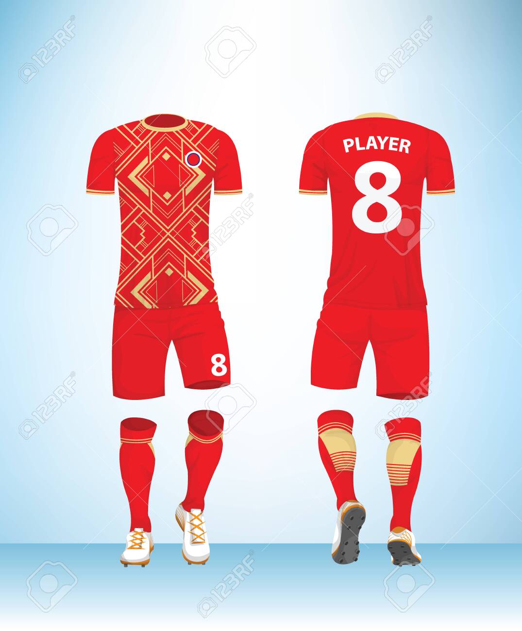 red soccer jersey