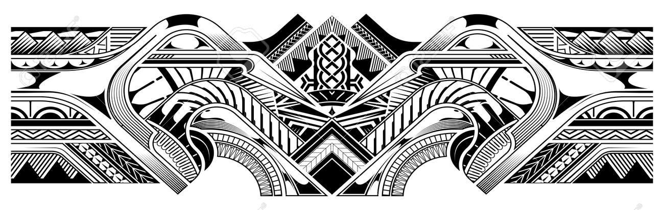 Polynesian Tattoo Line Pattern Tribal Pattern Stock Vector (Royalty Free)  1453436426 | Shutterstock