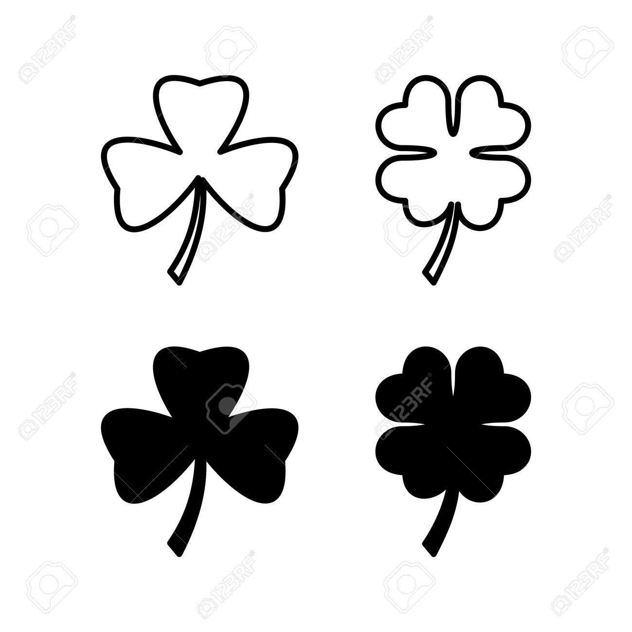 Clover Icon Vector For Web And Mobile App. Clover Sign And Symbol. Four  Leaf Clover Icon. Royalty Free SVG, Cliparts, Vectors, and Stock  Illustration. Image 195368139., image size:1300x1300