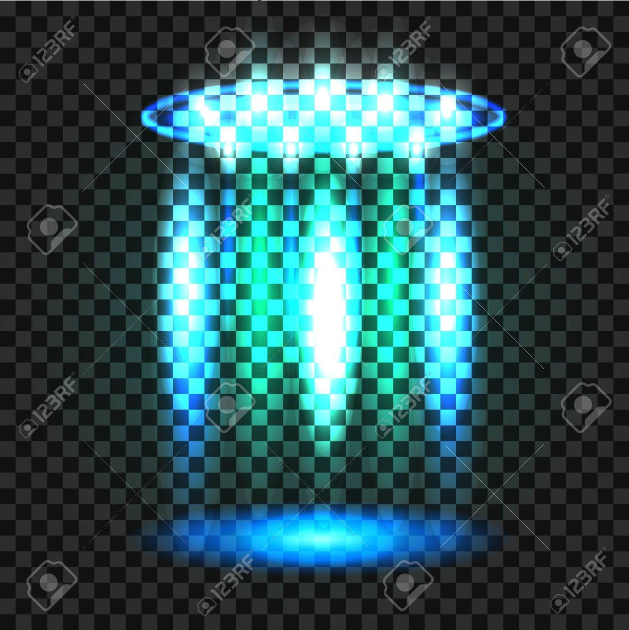 Ufo Light Beam Aliens Futuristic Spacecraft Isolated On Transparent Royalty Free Cliparts Vectors And Stock Illustration Image 69584659