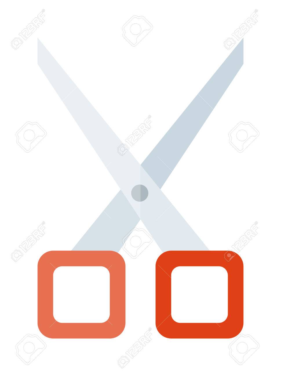 シザー ベクトル イラスト ベクター オフィス ツールです 単純なラベル鋭いはさみベクトルで切りはさみベクトル シザー ベクトル簡単ヘアカット分割と髪鋼 美容師を仕事します のイラスト素材 ベクタ Image