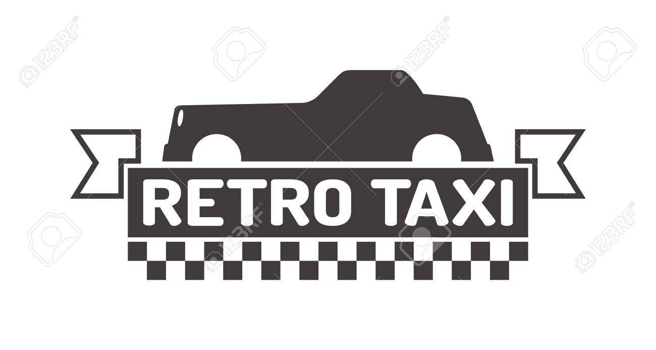 vintage and modern taxi label taxi badge and design elements