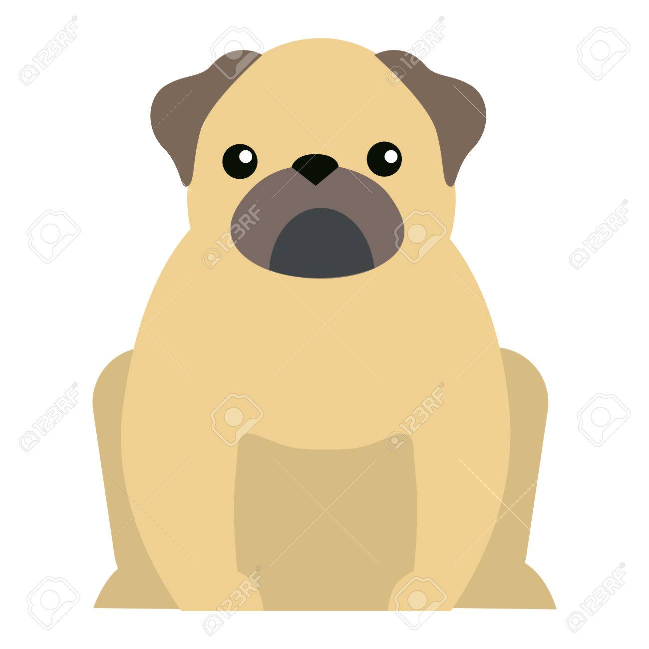 フラット犬ペットに座ってかわいい犬のベクトル フラット犬動物ペットのベクター イラストです 家のかわいい犬フラット スタイルを座っています 白い背景に分離された犬ベクトル シルエットのイラスト素材 ベクタ Image