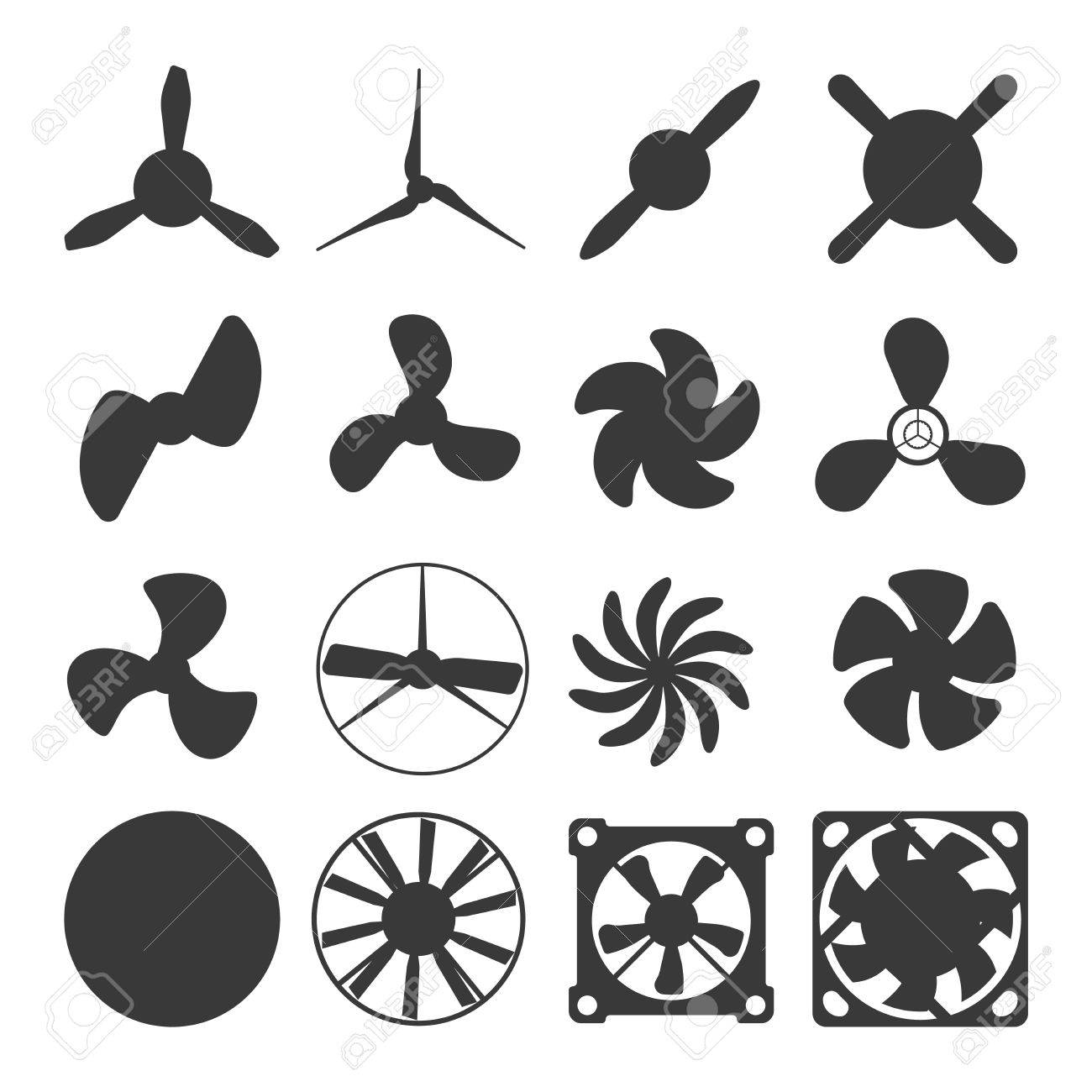 Turbinas Iconos Ventilador De Hélice Equipos De Tecnología Turbinas Iconos Ventilador De Hélice Equipos De Tecnología