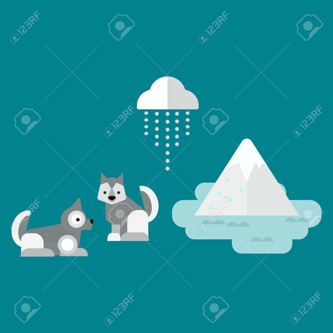 Eskimo Chien Blanc Samoyed Chiot Aboie Animal De Bande Dessinée De Vecteur Animal De Race Pure Chien Mignon Et Compagnon Husky Pelucheux Ami Chiot