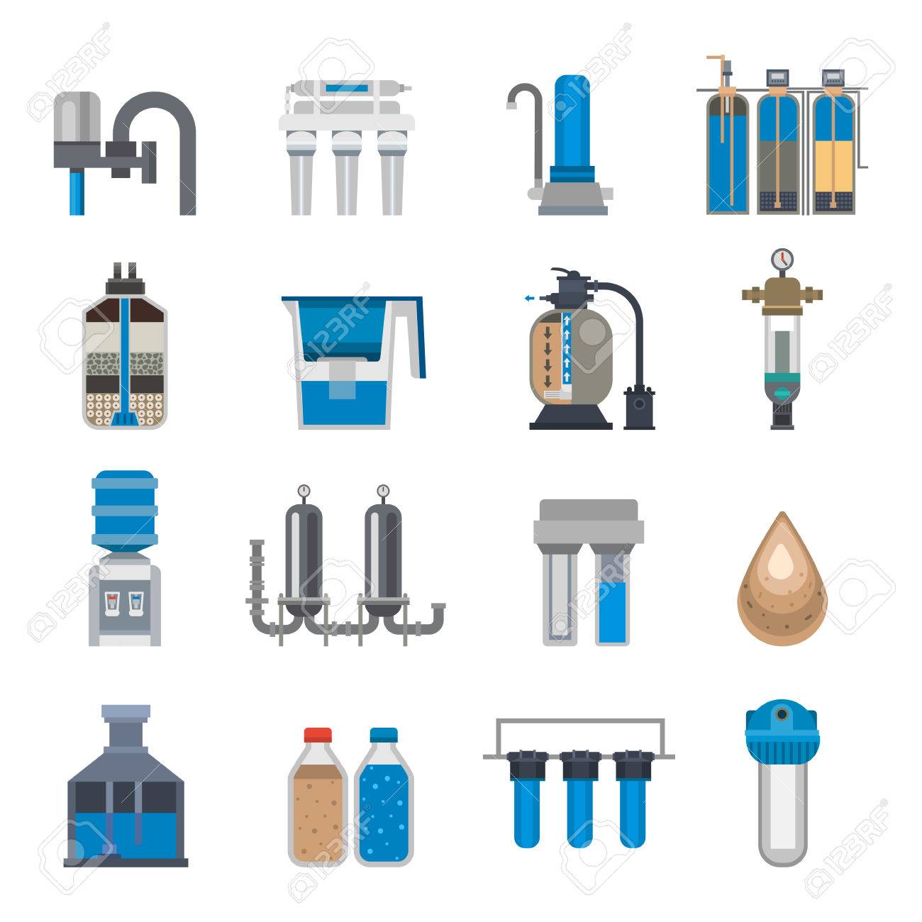 Water filtration icons vector illustration. - 70935067 Water filtration icons vector illustration. - 70935067