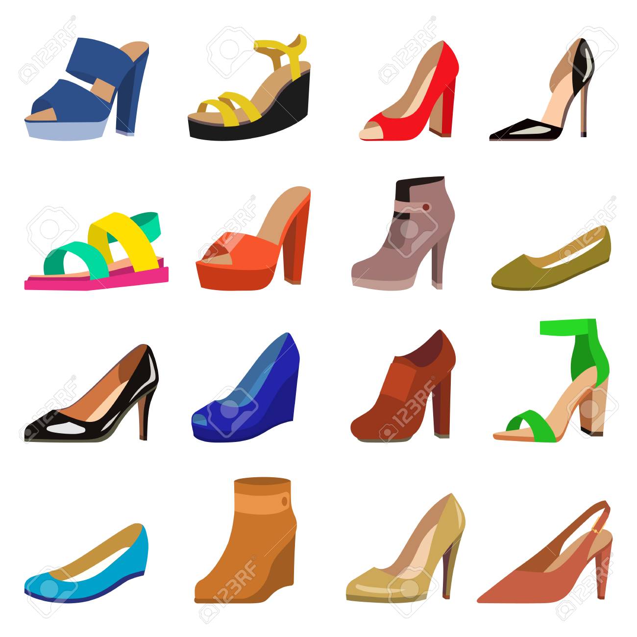 flat shoes vector