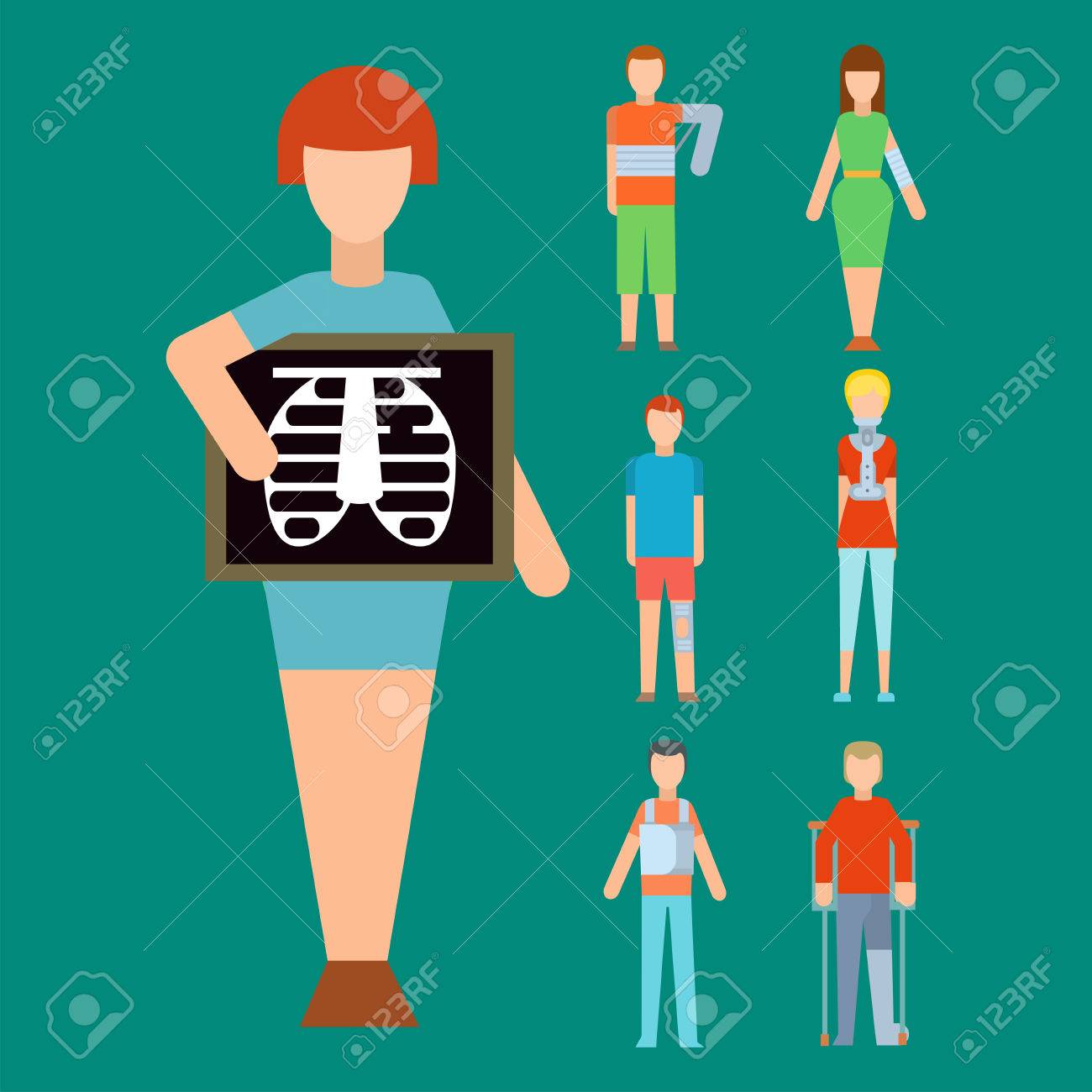 外傷事故破壊人体安全性ベクター人シルエット漫画フラット スタイルの図 のイラスト素材 ベクタ Image