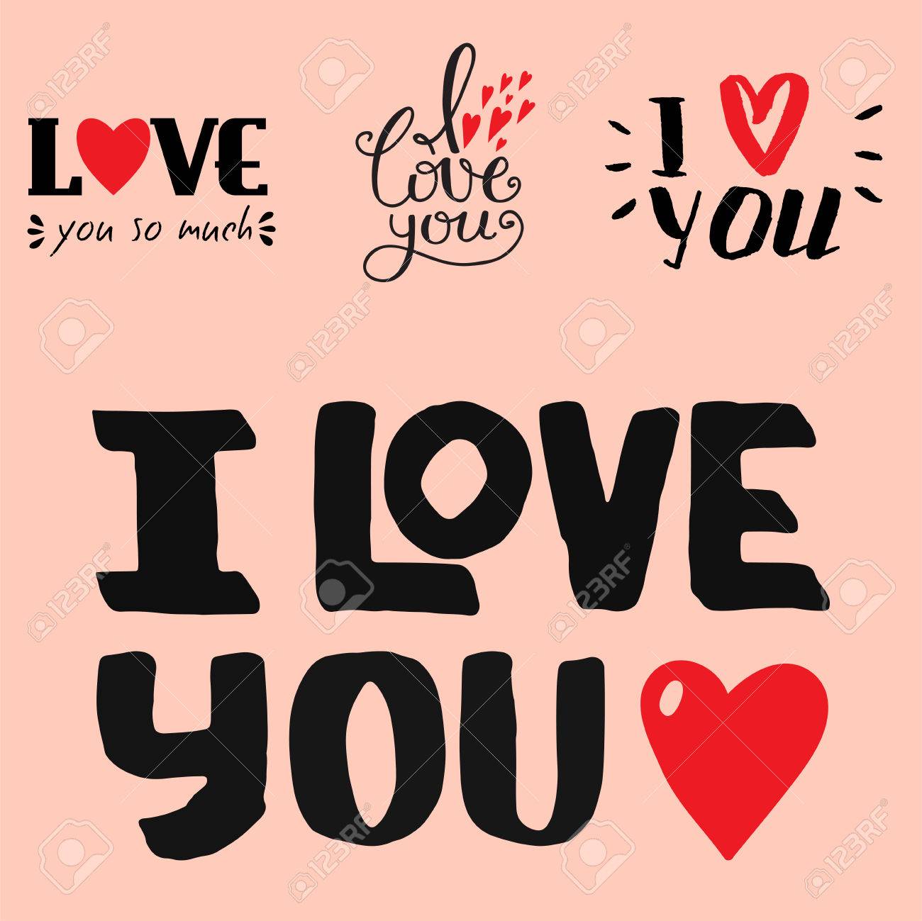 Vector I Love You Text Overlays Hand Drawn Lettering Collection Royalty Free Cliparts Vectors And Stock Illustration Image 81137392 Because i love you you're always on my mind i'm thinking of you somehow life is fine today knowing you're here to stay going together ways because you love me i'm never lonely now you're thinking of me it keeps my heart from breaking, yeah knowing you love me too letting me know it's true now my. vector i love you text overlays hand drawn lettering collection