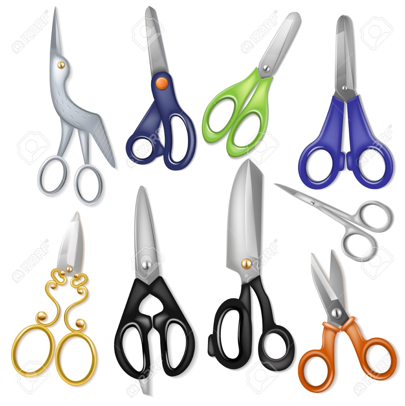 Scissor Vector Professional Pair Of Scissors Cutting Hair Or