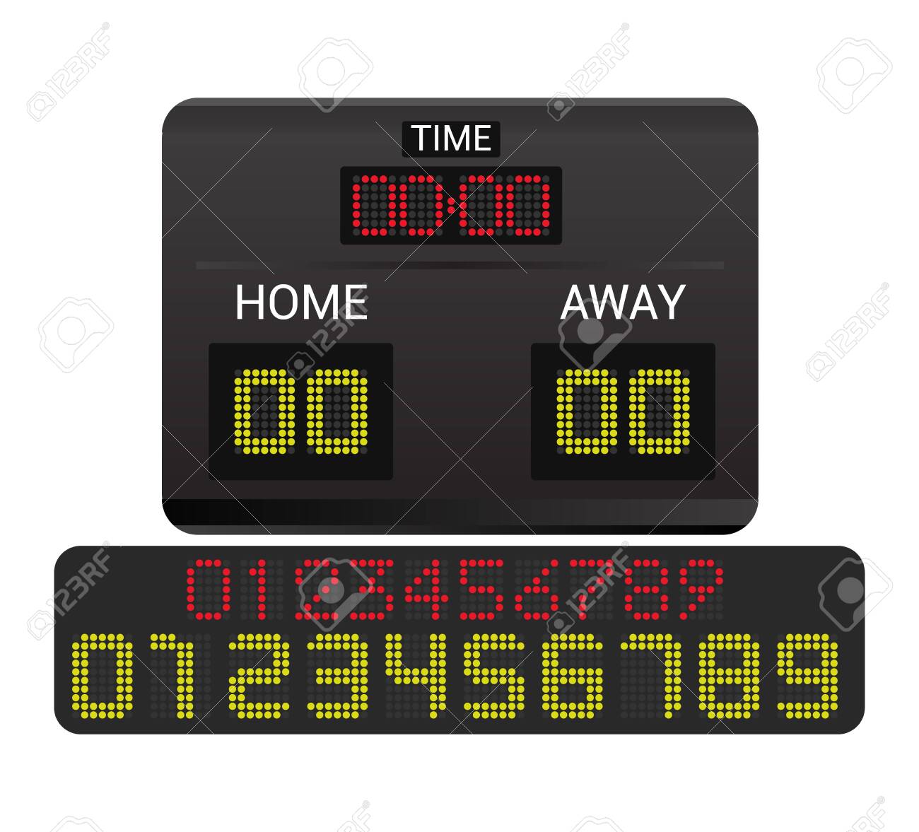 Scoreboard Vector Score Board Digital Display Football Soccer Royalty Free Cliparts Vectors And Stock Illustration Image