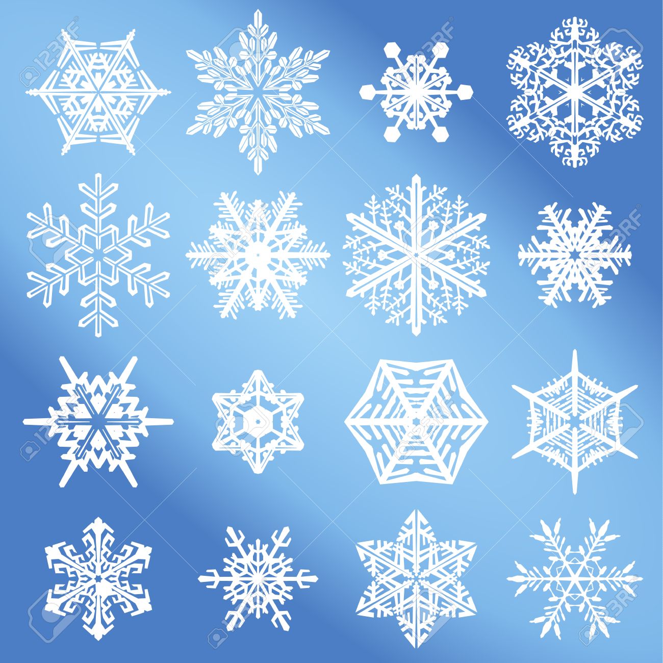 vector snowflake set an illustration collection of different