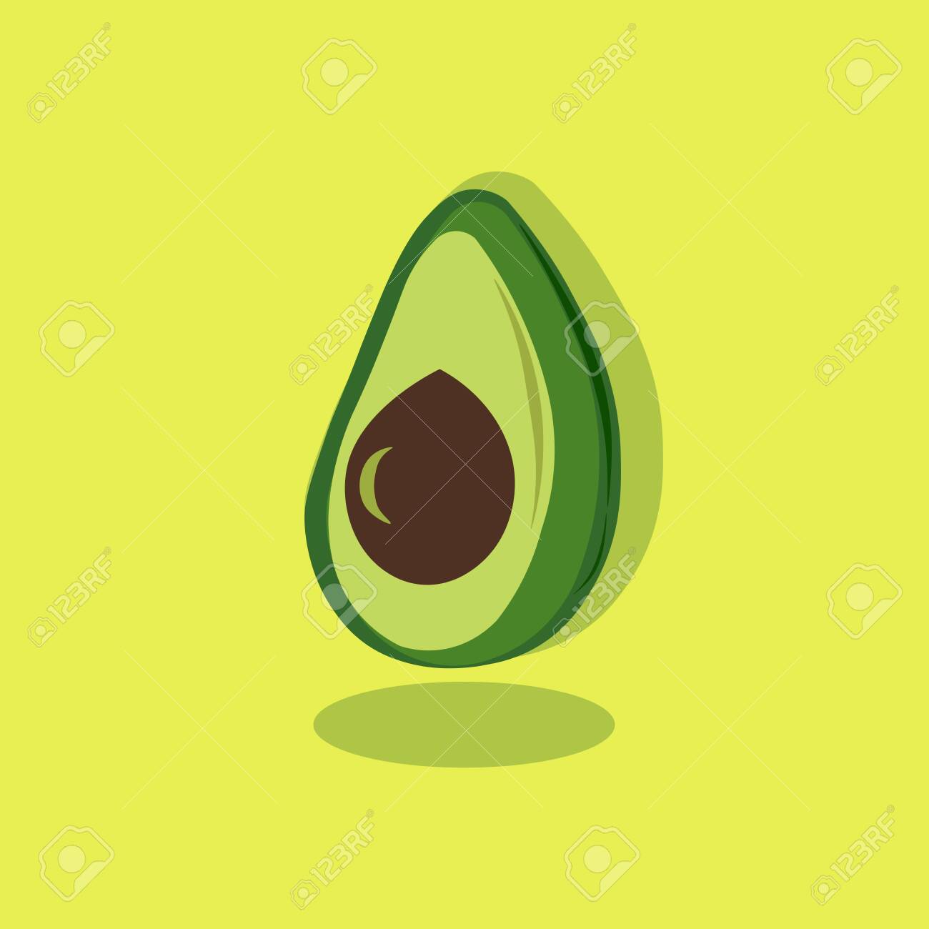 Avocado Drawing Vector Background Fruit Icon Isolated Whole Royalty Free Cliparts Vectors And Stock Illustration Image