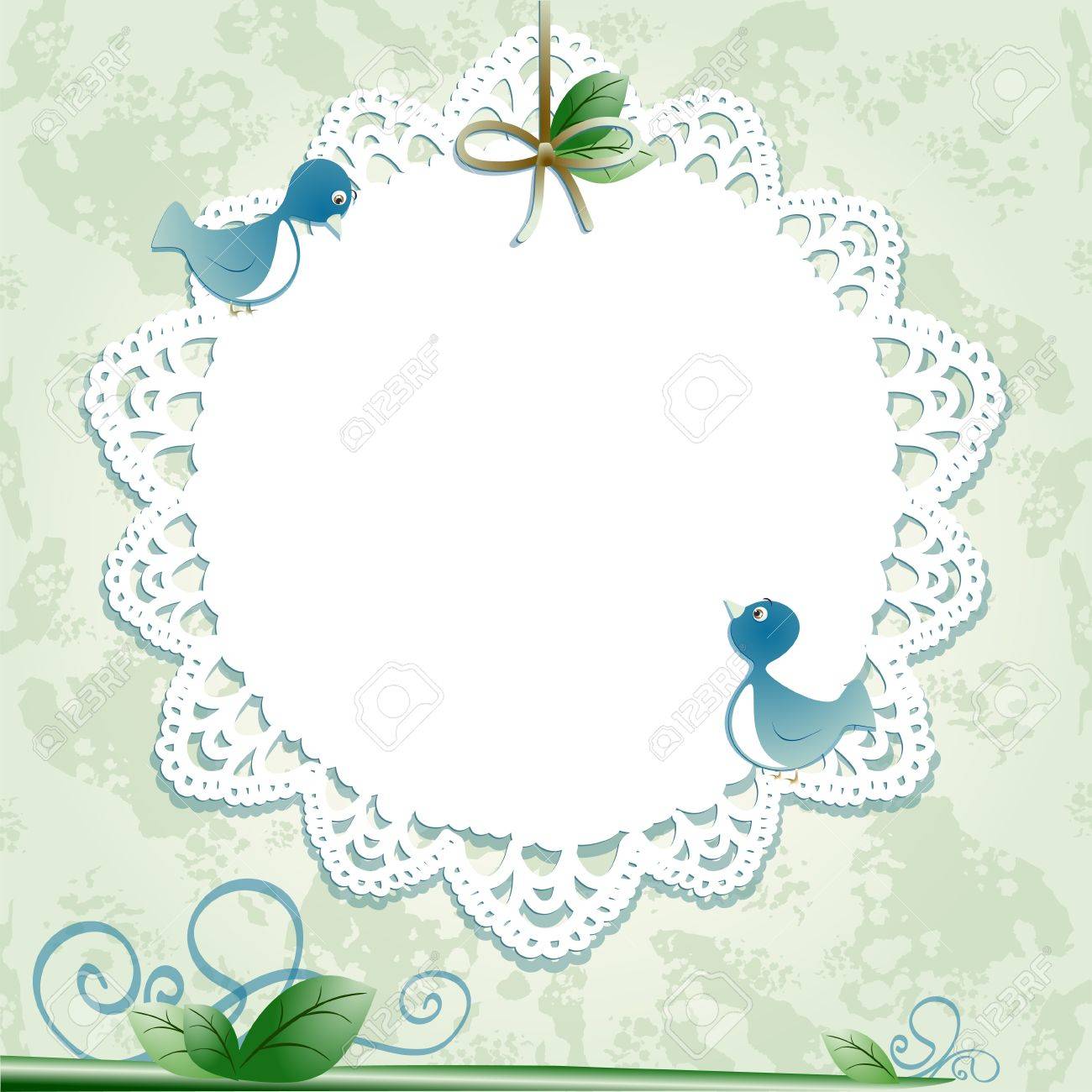 Arrière Plan Vintage Avec Les Oiseaux Image Vectorielle