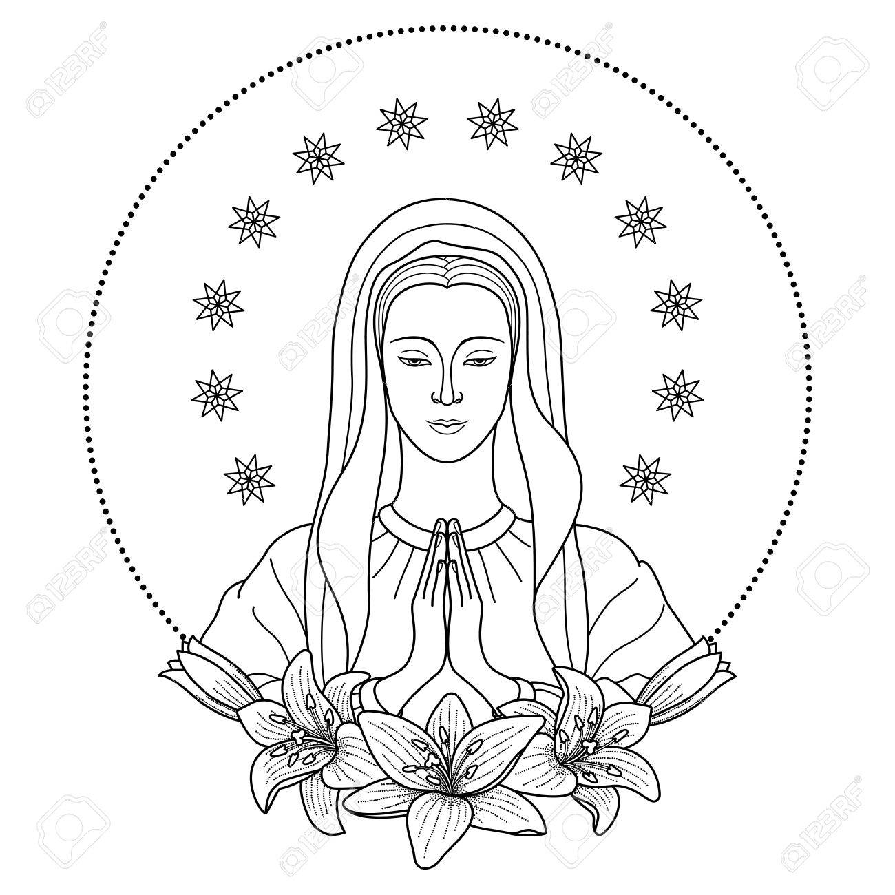 Priere De La Vierge Marie Banque D Images Et Photos Libres De Droits Image