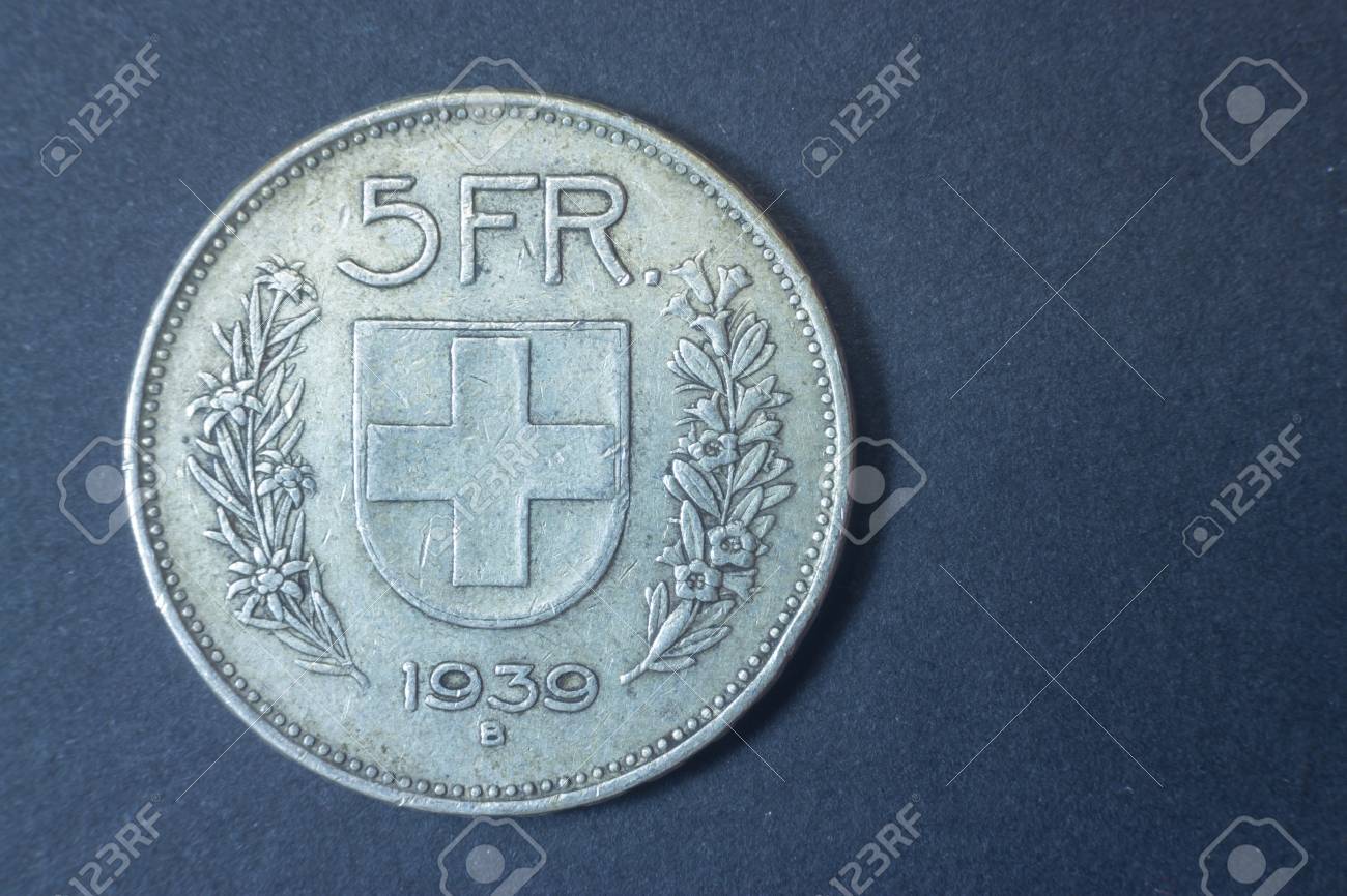 5 スイス フラン 1939年ヘルベチカ銀尾コイン、古い、難しい、珍しいビンテージ アンティークを見つけよう。の写真素材・画像素材 Image  79807604