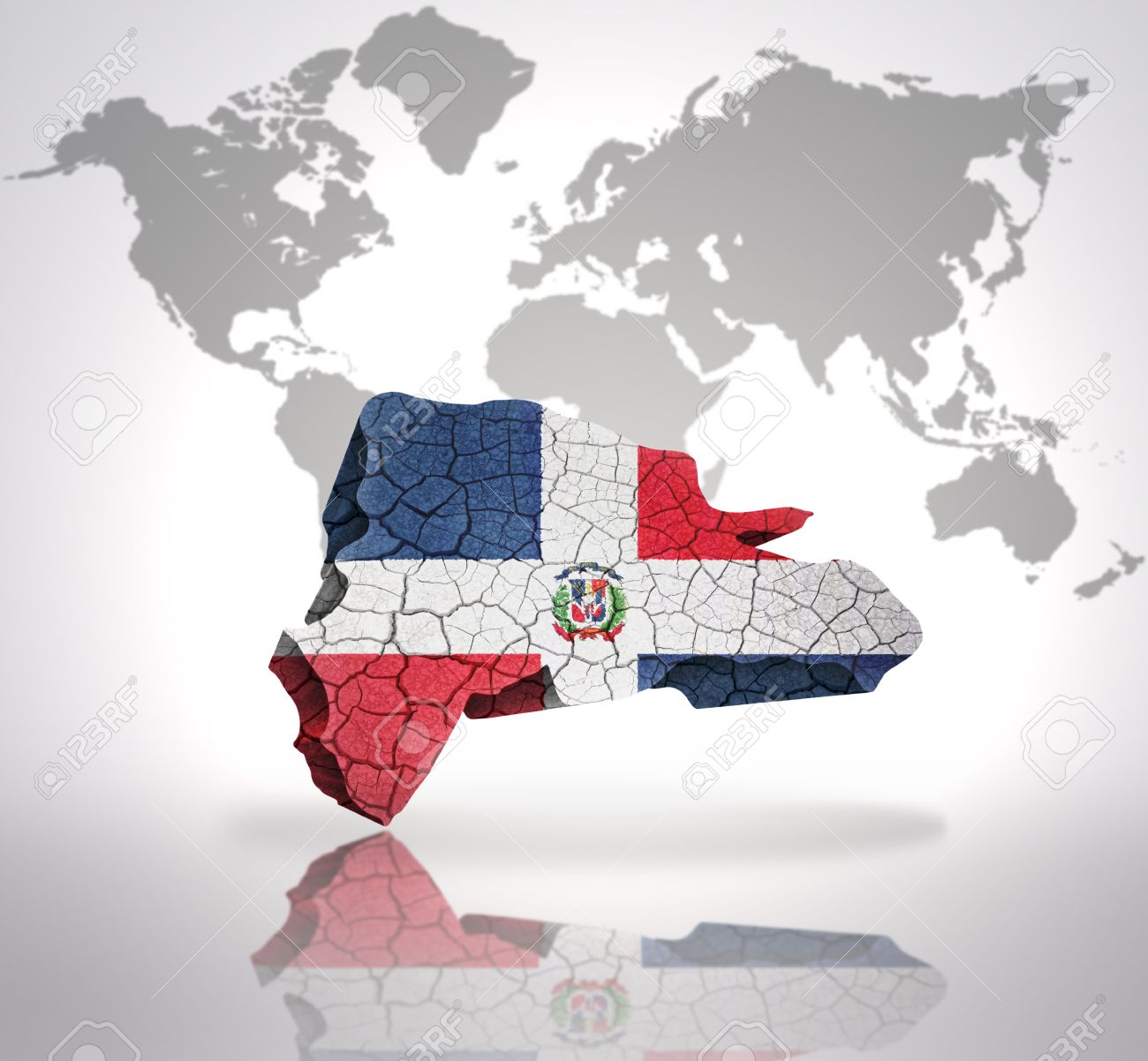 Mapa De Republica Dominicana Con La Bandera Dominicana En Un Mapa Del Mundo De Fondo Fotos Retratos Imagenes Y Fotografia De Archivo Libres De Derecho Image 32762934