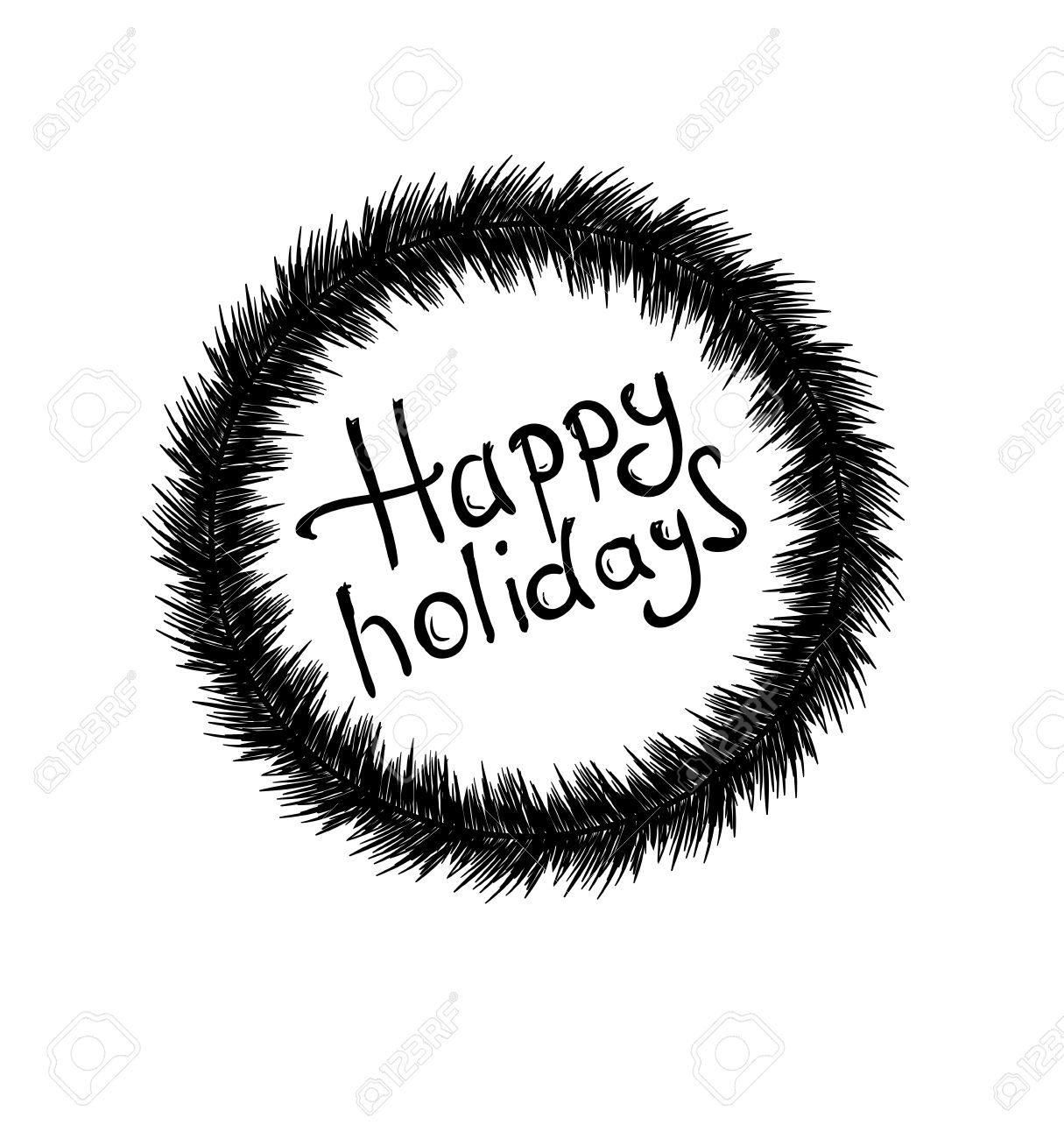 happy holidays white background