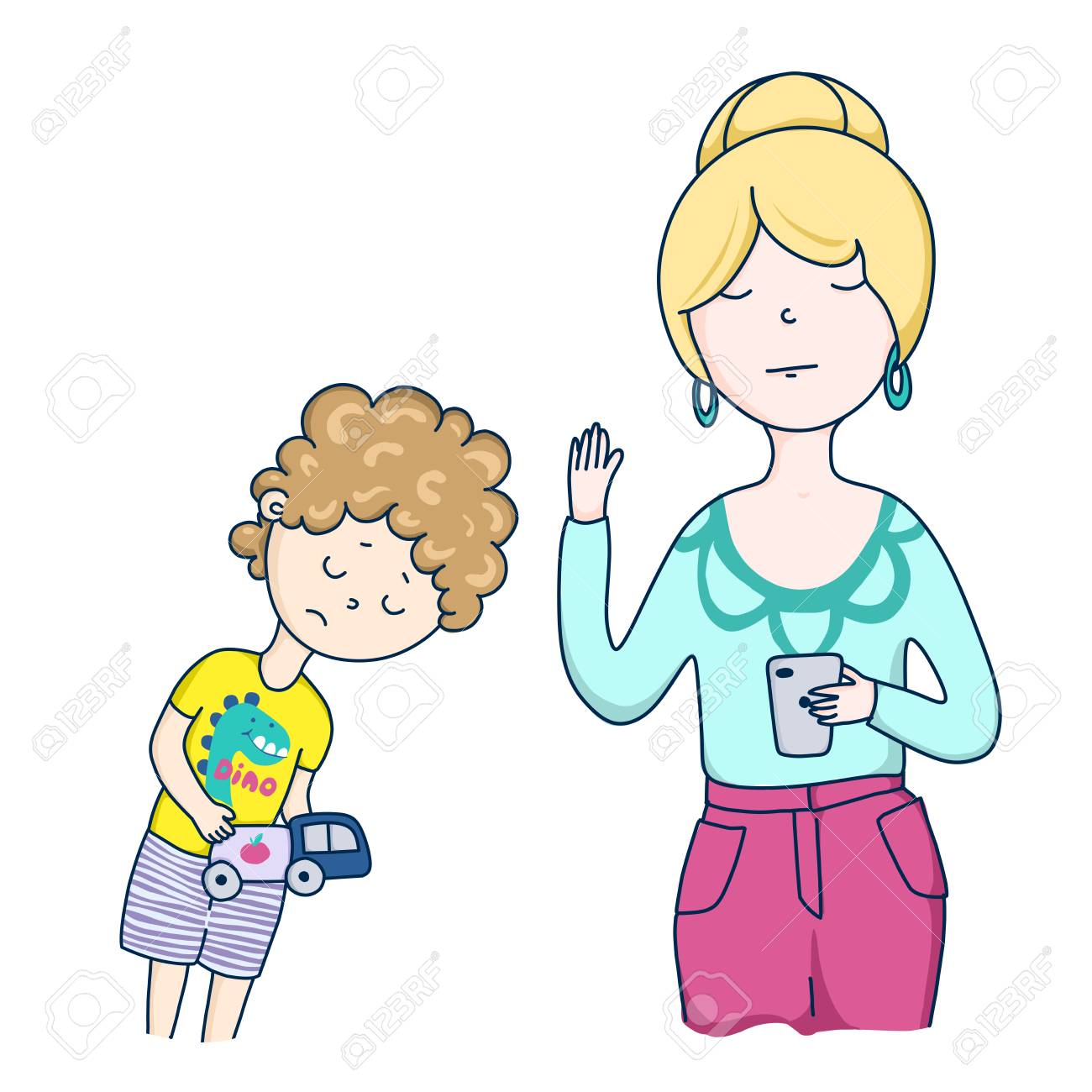 A Mean Mother. Mom Who Does Not Give Love Royalty Free SVG, Cliparts,  Vectors, and Stock Illustration. Image 121724990., image size:1300x1300
