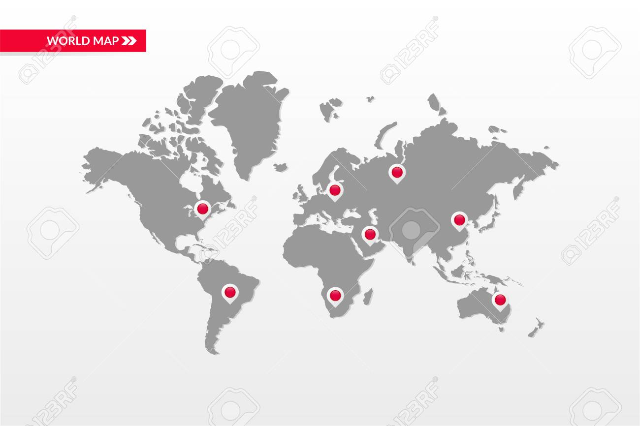vector vector world map infographic symbol country capital map point icons international global illustration sign template elements for business