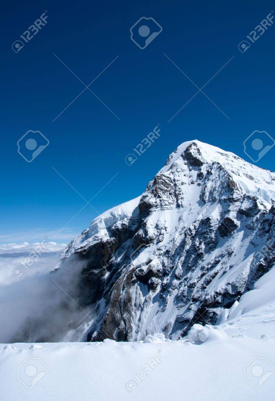 Summit of snow mountain in Switzerland in summer - 5264687 Summit of snow mountain in Switzerland in summer - 5264687
