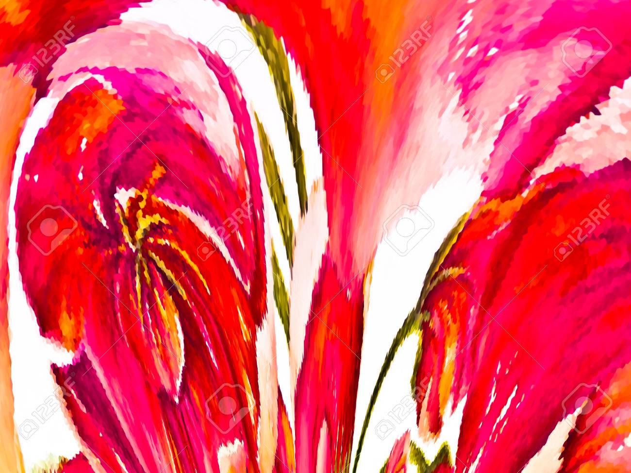 抽象絵画は赤 マゼンタとピンクの渦巻く熱い色 の写真素材 画像素材 Image 2456