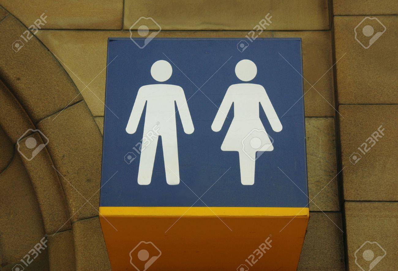 water closet sign at glasgow central station stock photo picture