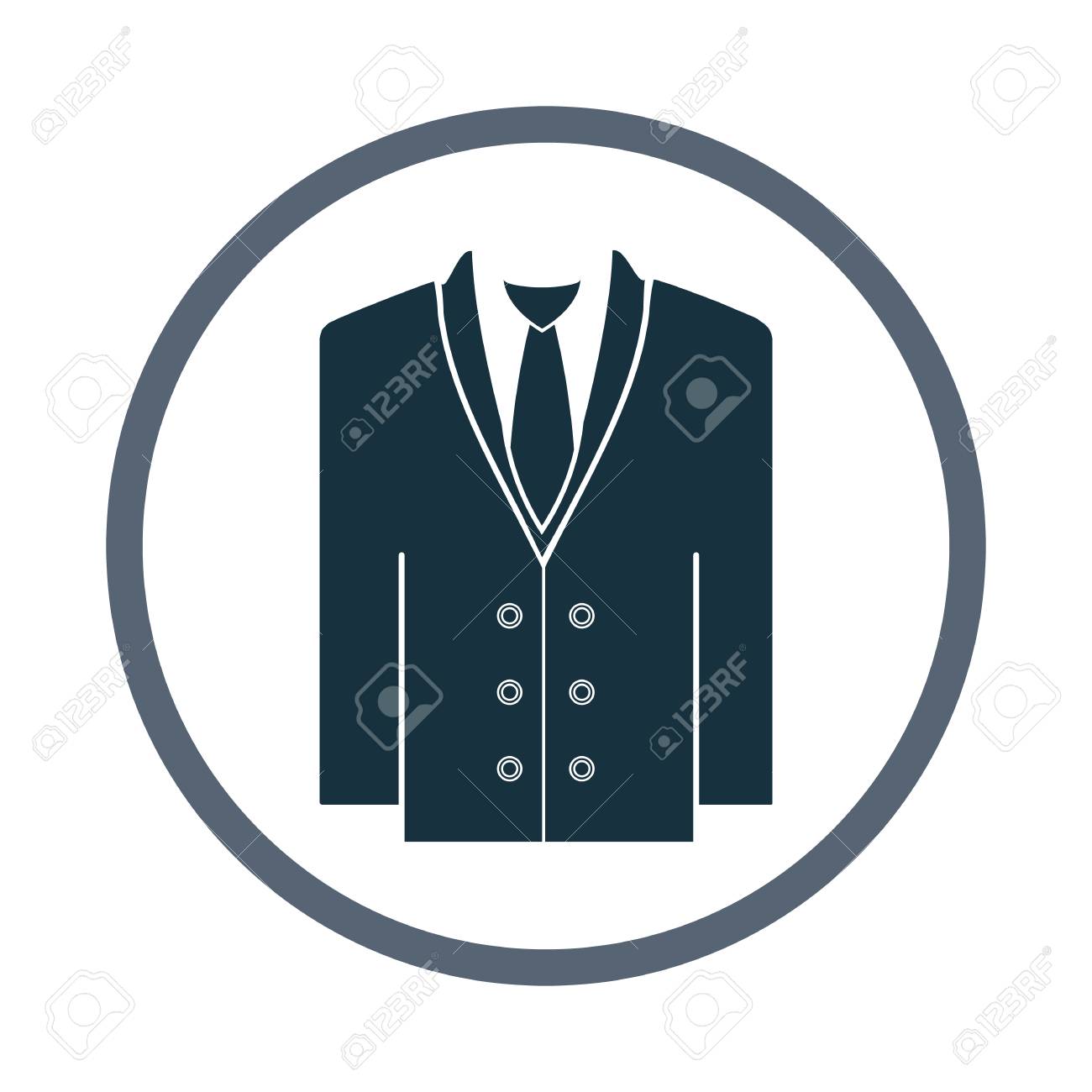 Elegant male suit with tie icon