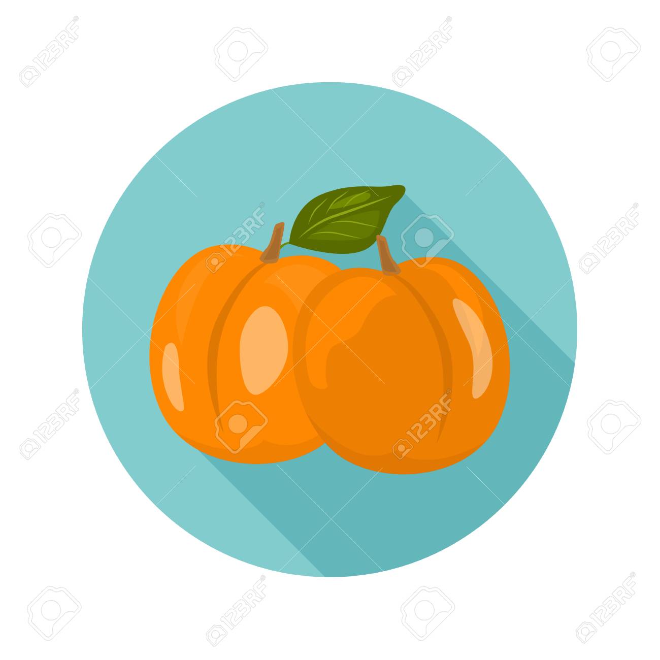 Icone De Couleur Abricot Style De Dessin Anime Pour Le Web Et Le Design Mobile Clip Art Libres De Droits Vecteurs Et Illustration Image