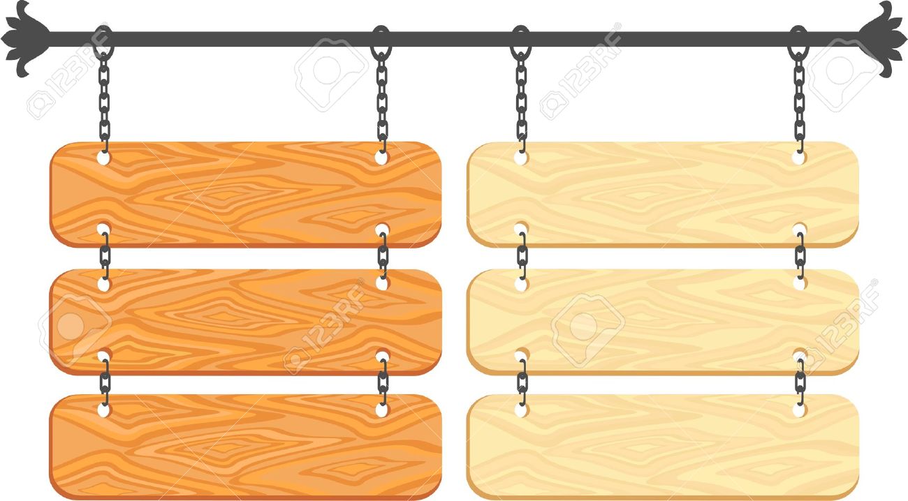 木の看板のイラスト素材 ベクタ Image