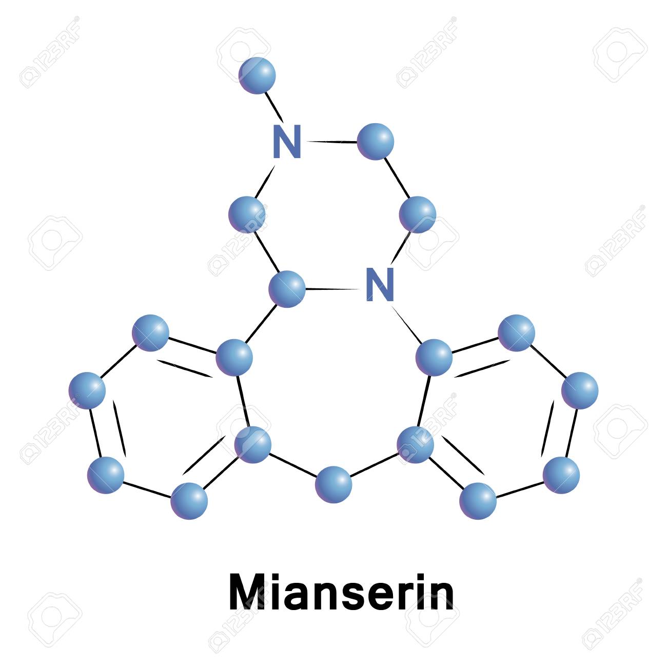 塩酸ミアンセリンは四環系抗うつ薬治療家族の向精神薬です ノルアドレナリン作動性と特定のセロトニン抗うつ薬に分類されます の写真素材 画像素材 Image 72652189