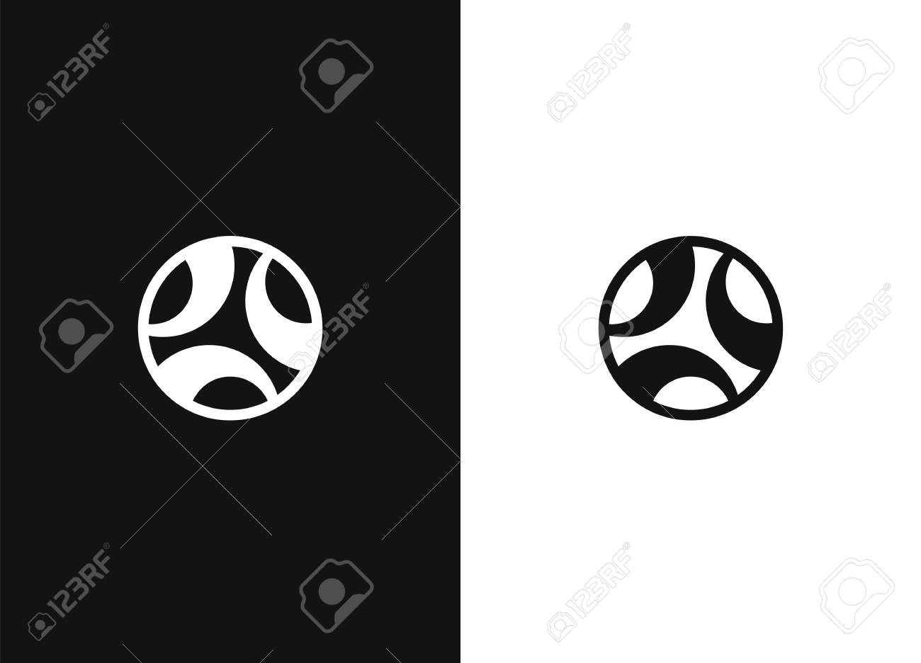 Design Round Logo Element Modern Circle Logo Vector Icon Design Template Element Simple Creative Geometric Sign Stylish Emblem For Your Design Black White Version Royalty Free Cliparts Vectors And Stock Illustration Image