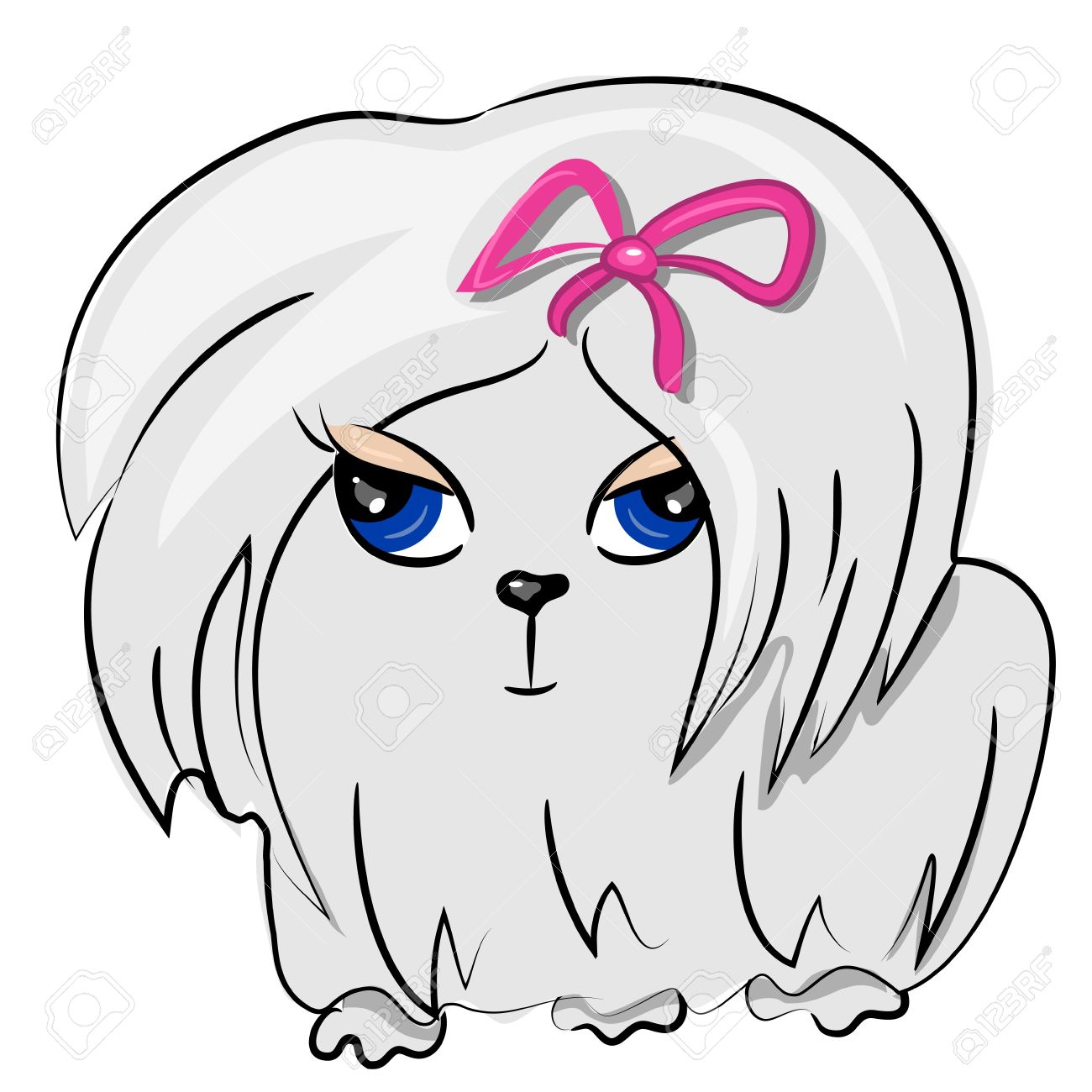 Cartoon Dog Icon. Cute Pet Puppy Female Painting Royalty Free SVG,  Cliparts, Vectors, and Stock Illustration. Image 16853586.