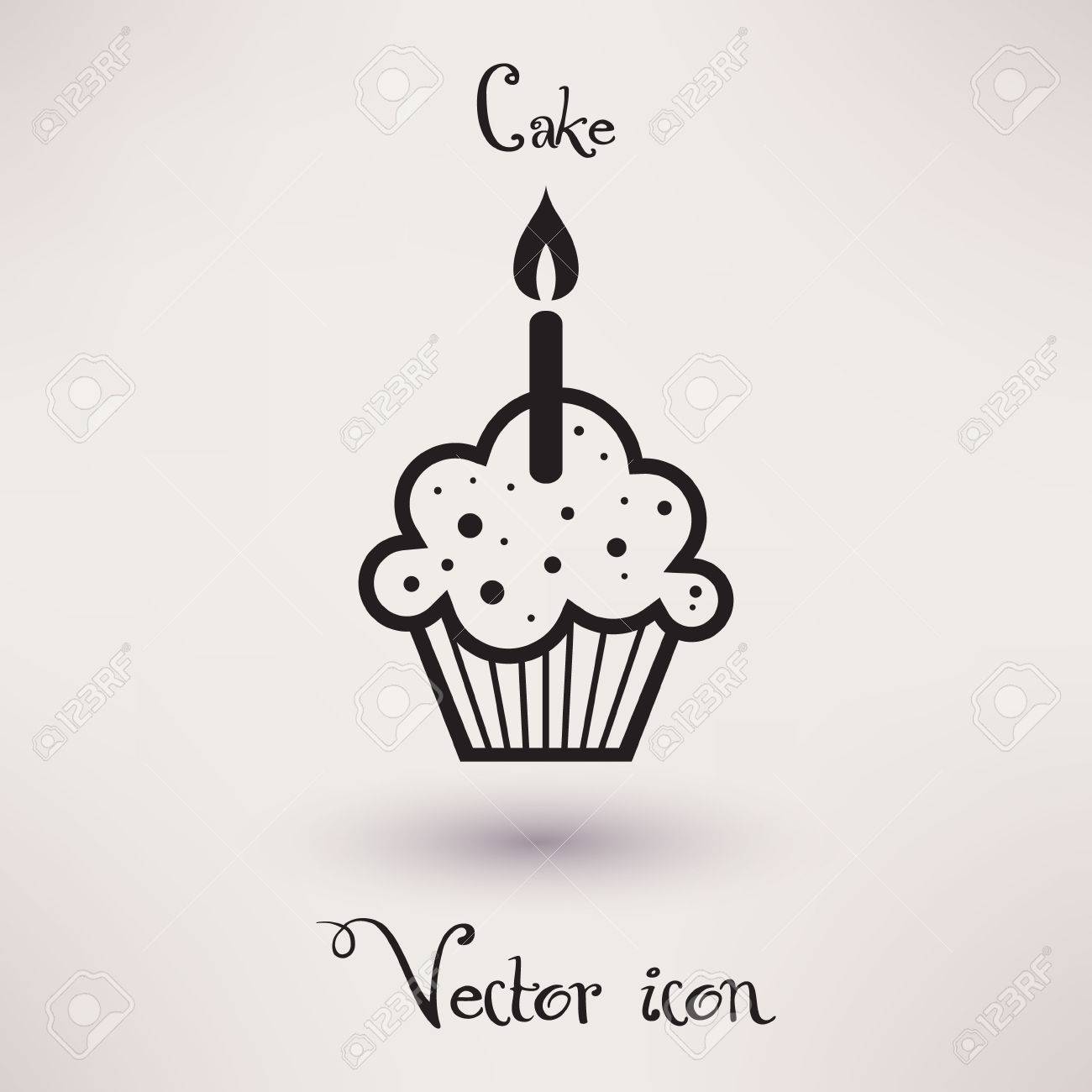 Pictogramme De Gateau Vector Icon Modele Pour Votre Conception Clip Art Libres De Droits Vecteurs Et Illustration Image