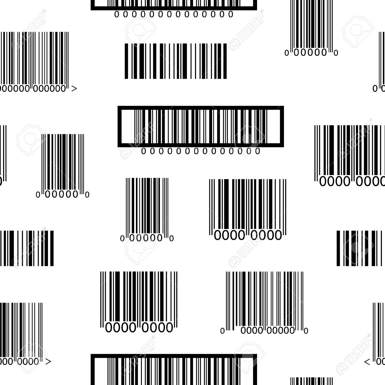 Seamless Black And White Pattern With Different Barcodes Royalty Free Cliparts Vectors And Stock Illustration Image 112320058