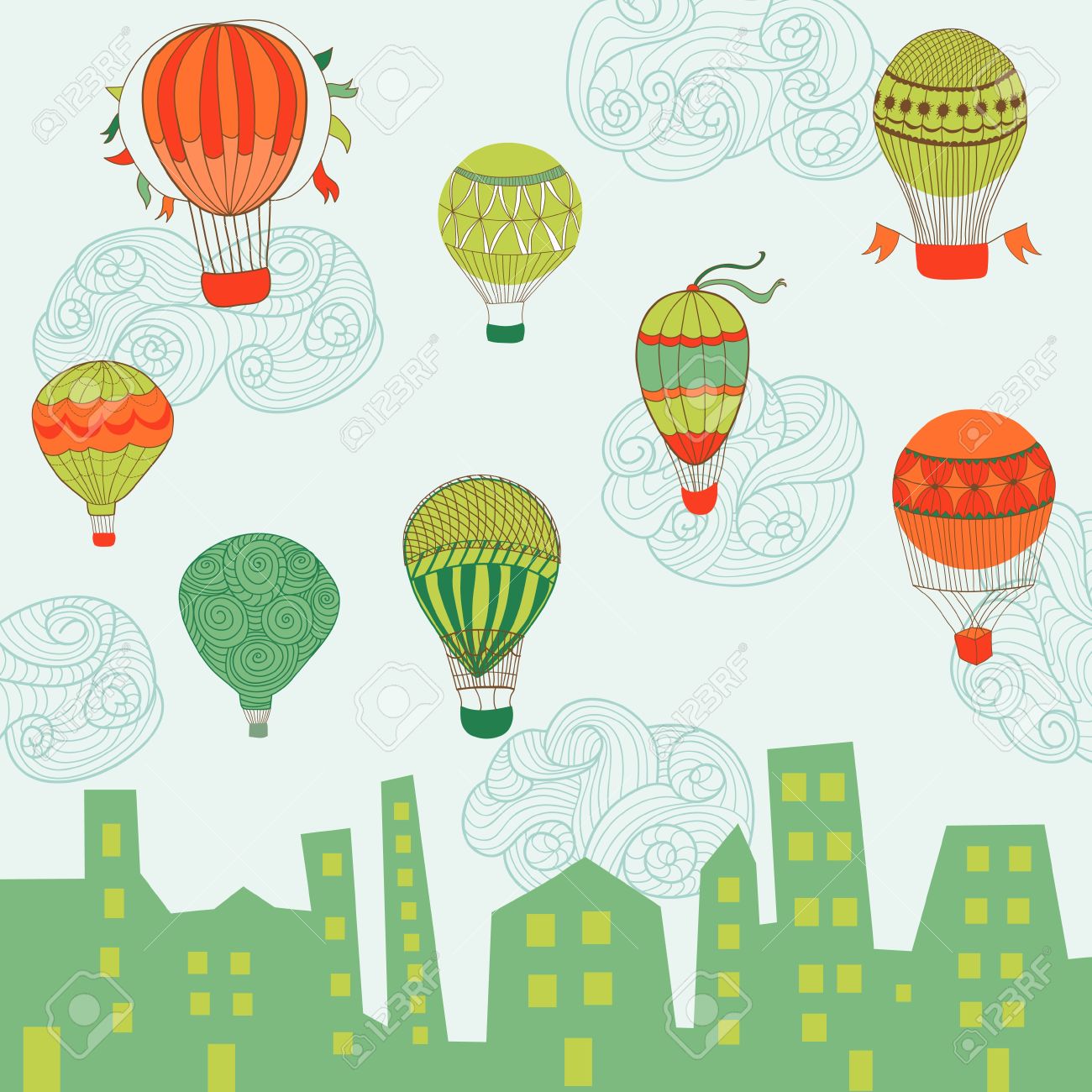 cute air balloons background for design and scrapbook cute designs for background