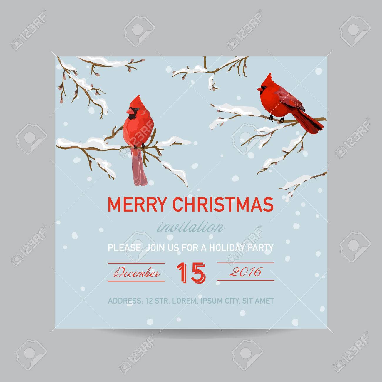 christmas invitation vector