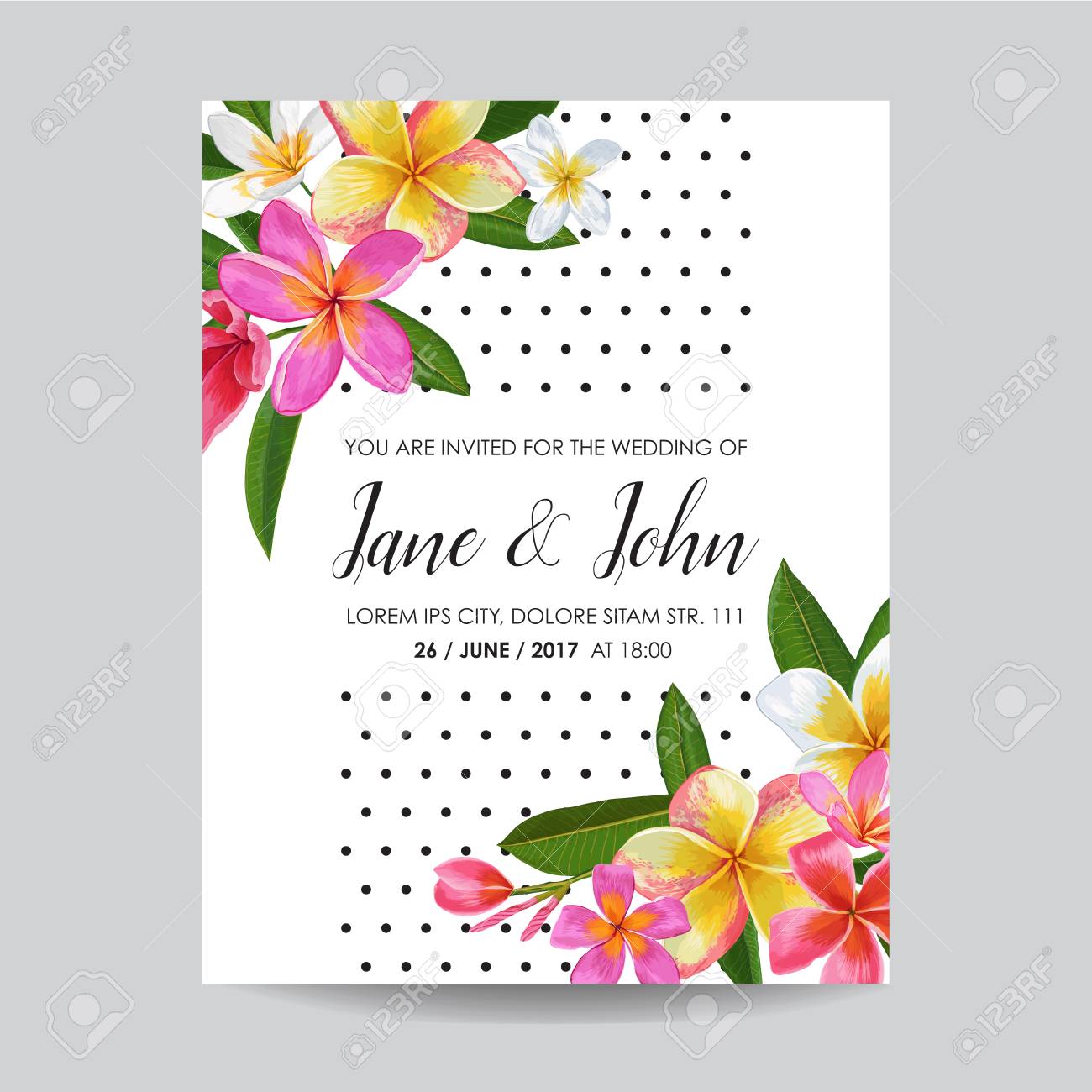 wedding invitation template with