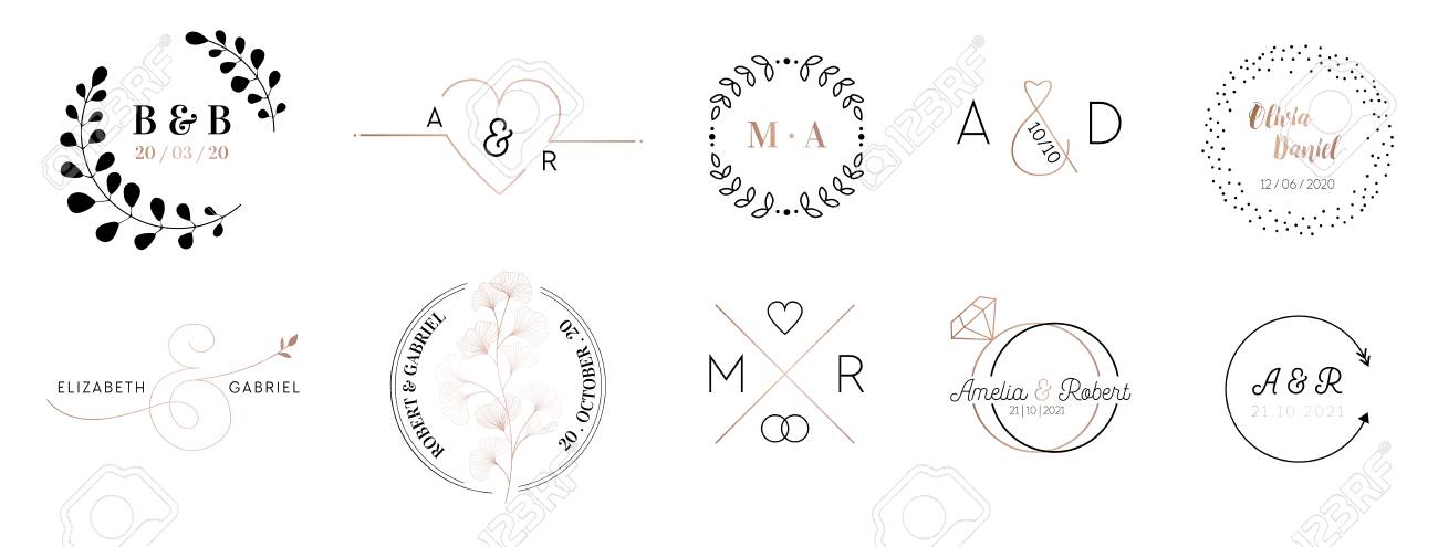 Wedding monogram logos collection Wedding monogram logos collection