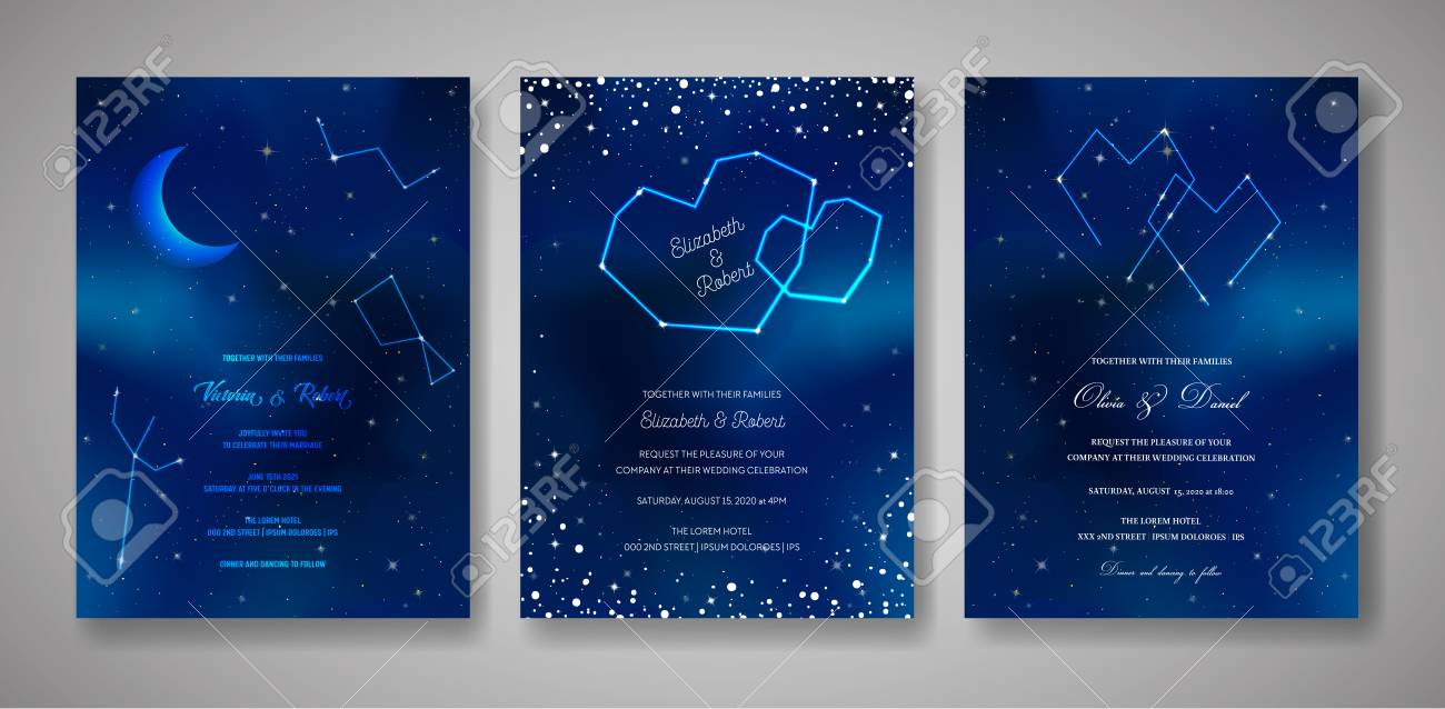 Save the Date Night Sky Save the Date Starry Night Editable Save the Date Digital Invitation Save the Date Galaxy Save the Date Invite