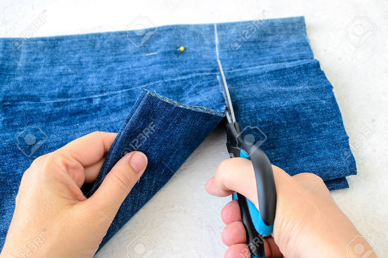 cutting denim