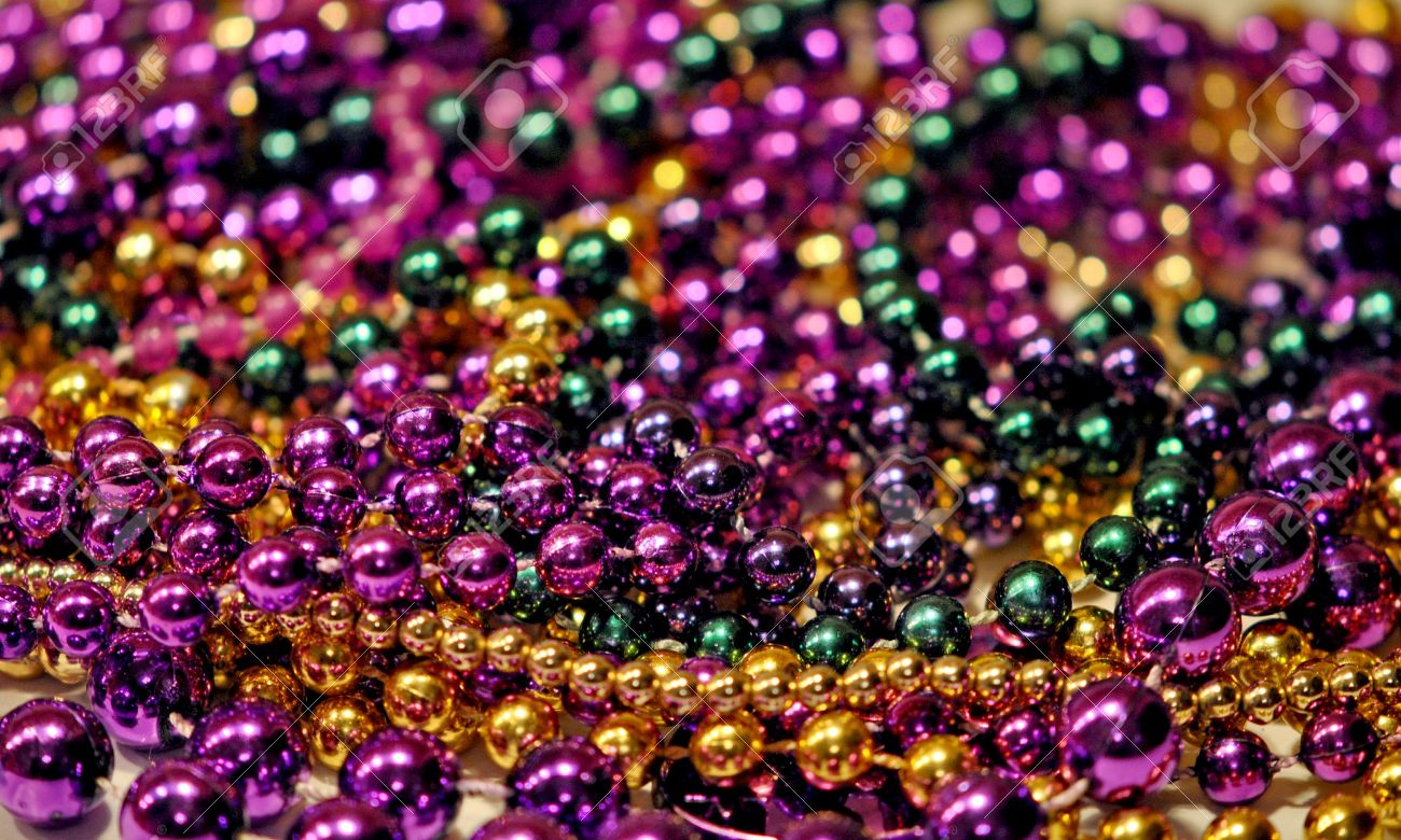 Background Of Mardi Gras Beads With Shallow Dof Stock Photo 12394420 Background Of Mardi Gras Beads With Shallow Dof Stock Photo 12394420
