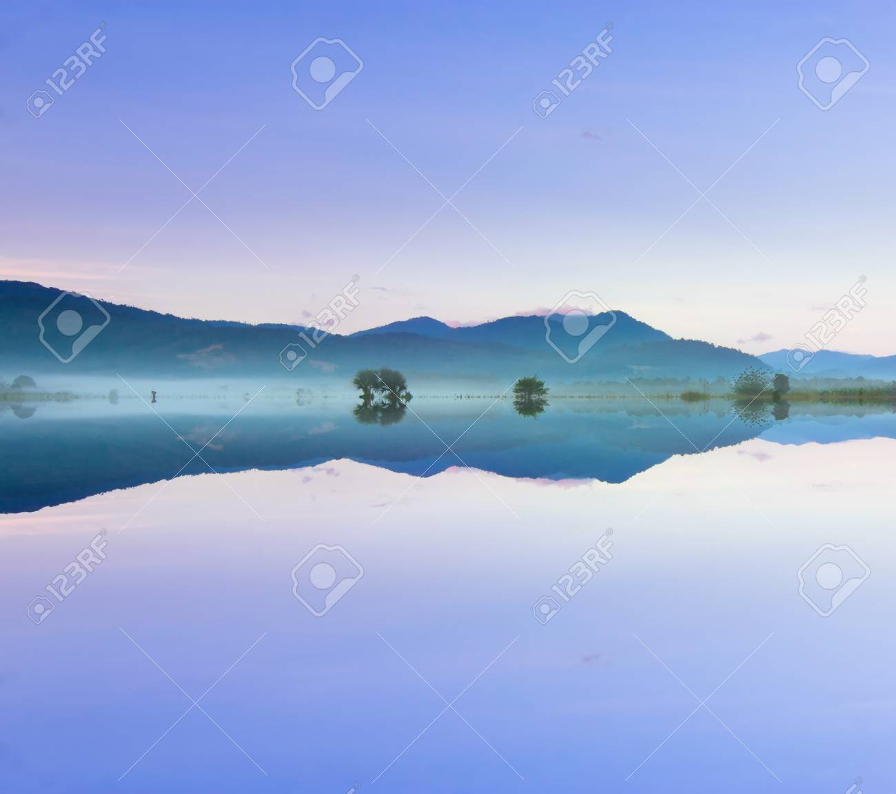 Reflection of hills at Borneo, Sabah, Malaysia - 25803046 Reflection of hills at Borneo, Sabah, Malaysia - 25803046