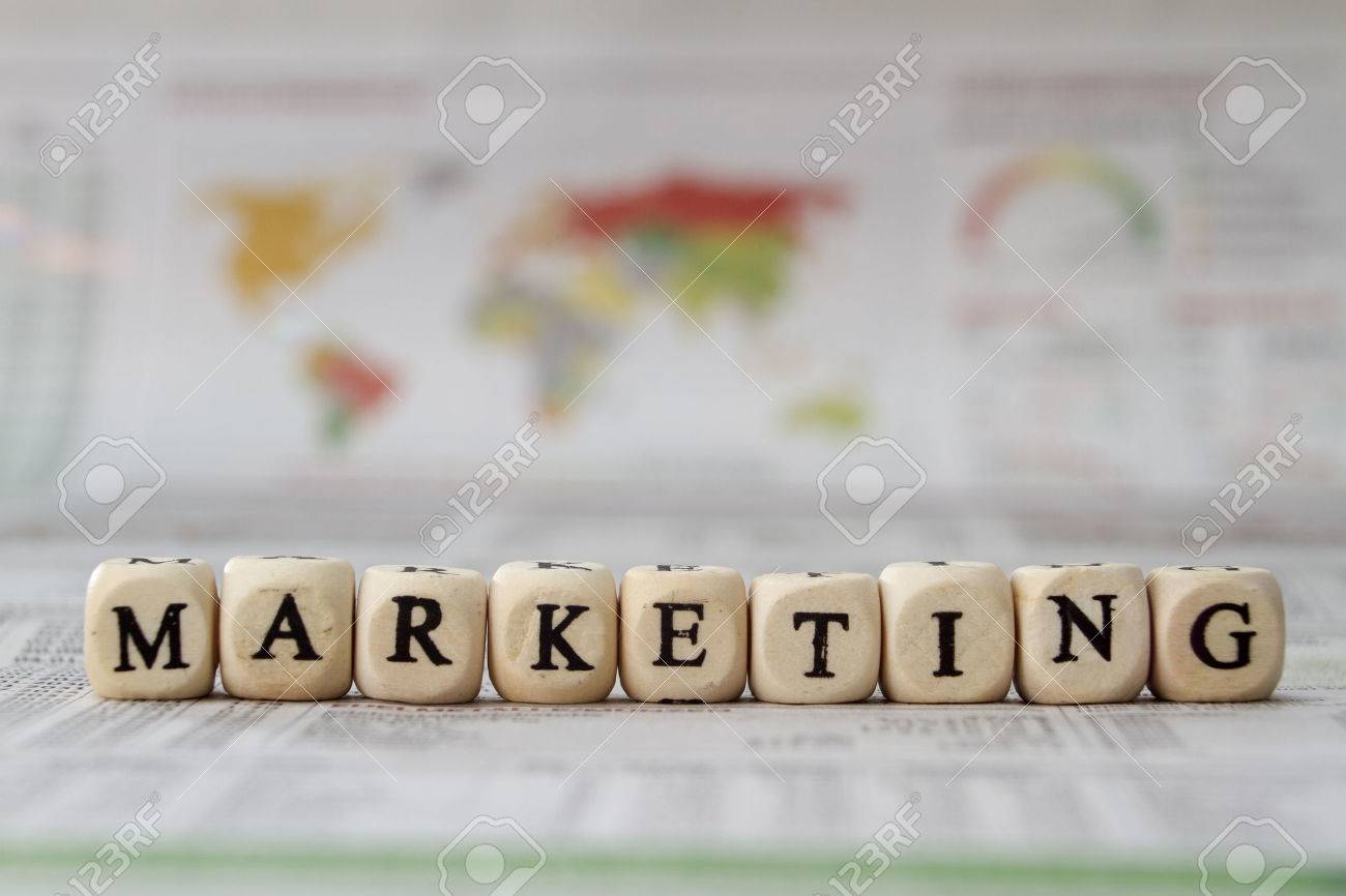 Marketing word built with letter cubes - 41200534 Marketing word built with letter cubes - 41200534
