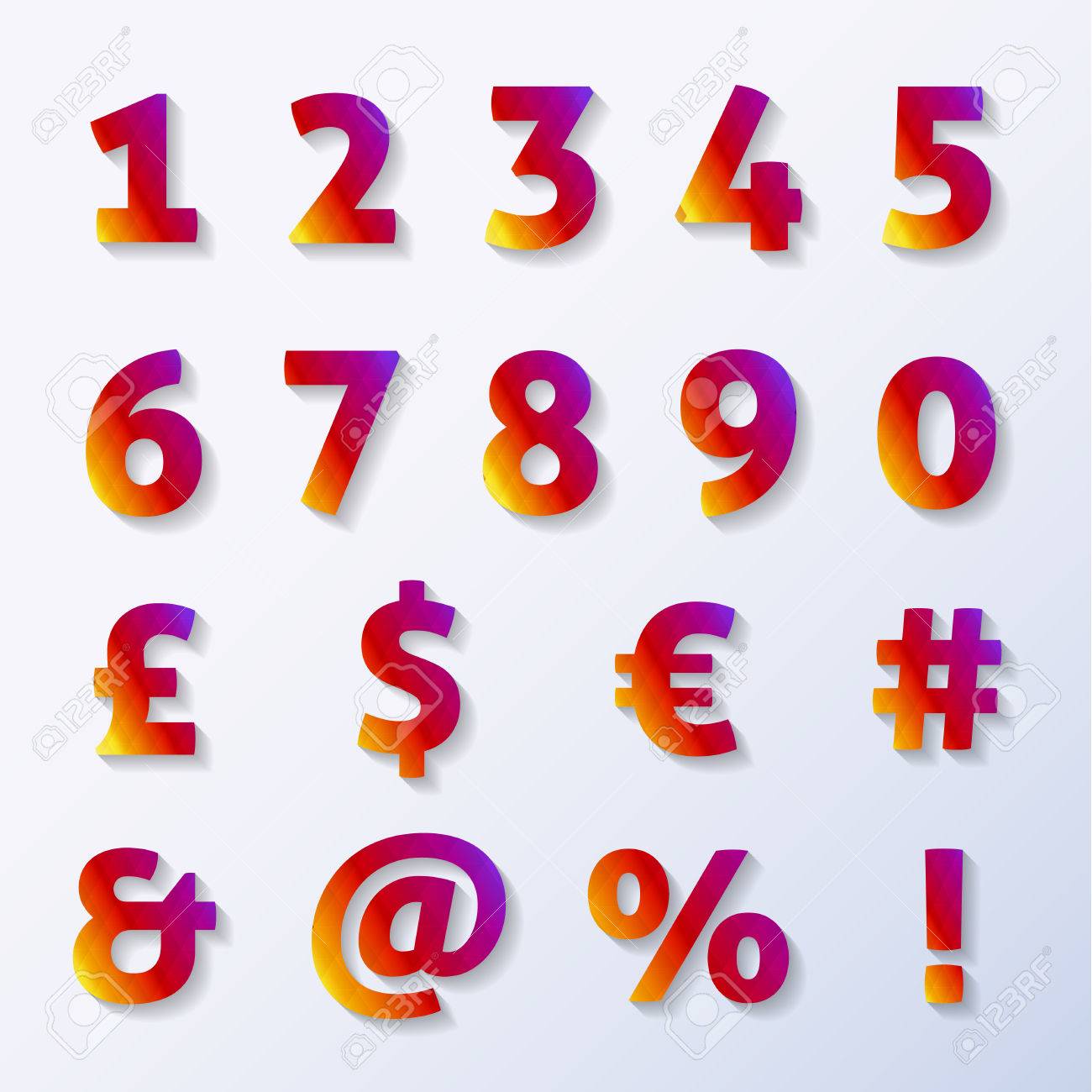 Numbers And Letters With Diamond Texture And Shadow Royalty Free Cliparts Vectors And Stock Illustration Image