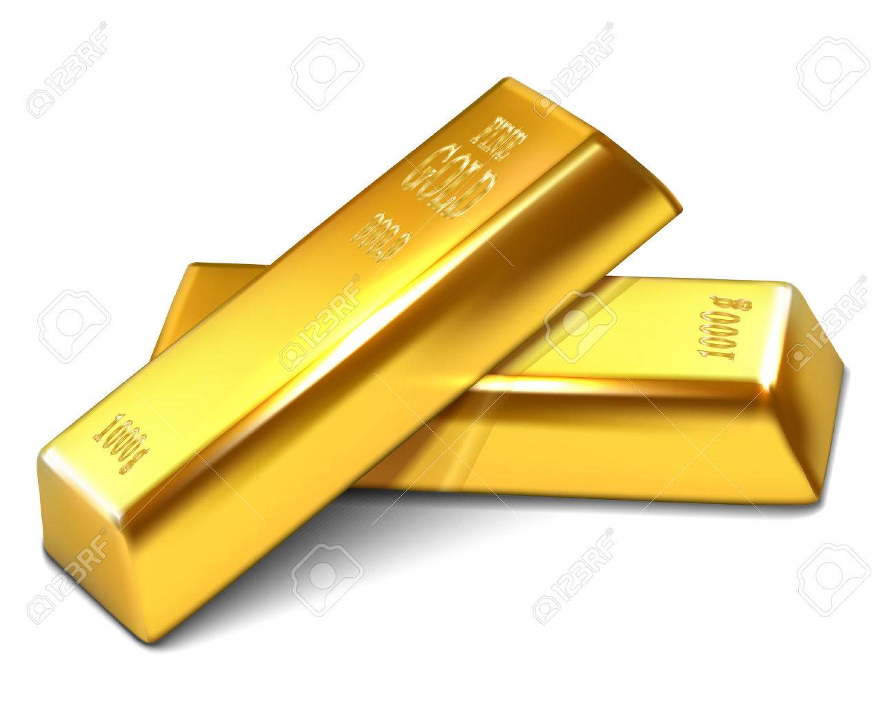 vector de barra de oro