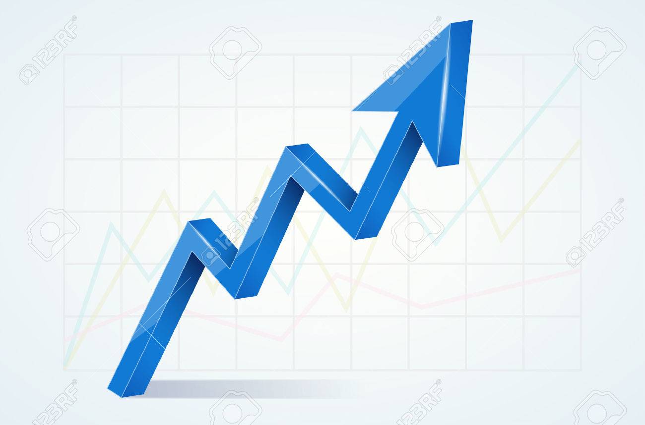 Abstract chart with blue arrow glossy 3D vector illustration - 39647101 Abstract chart with blue arrow glossy 3D vector illustration - 39647101