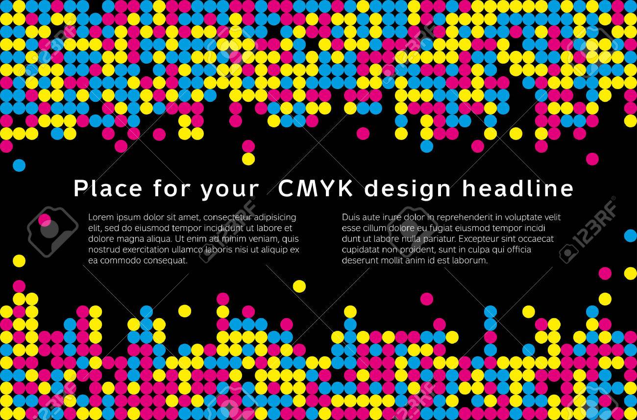 Abstract mosaic background from CMYK colors with place for text - print concept. Vector illustration. - 53852007 Abstract mosaic background from CMYK colors with place for text - print concept. Vector illustration. - 53852007