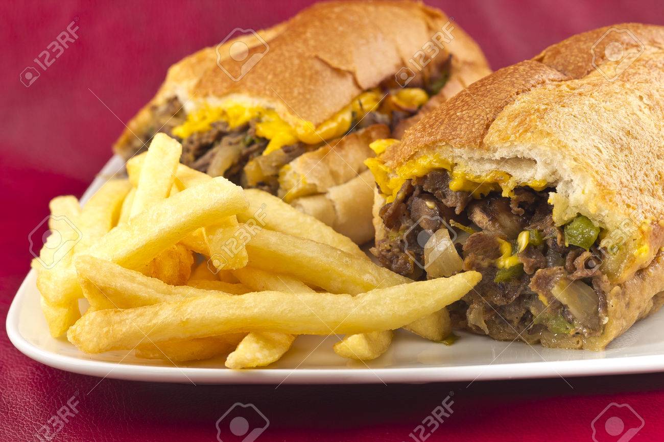 A Messy Philly Cheesesteak With Onions Peppers And Mushrooms Stock Photo Picture And Royalty Free Image Image 35826524