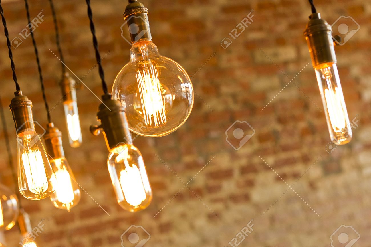 decorative antique edison style light bulbs against brick wall background stock photo 37347873 - Decorative Light Bulbs decorative antique edison style light bulbs against brick wall background stock photo 37347873 - Decorative Light Bulbs